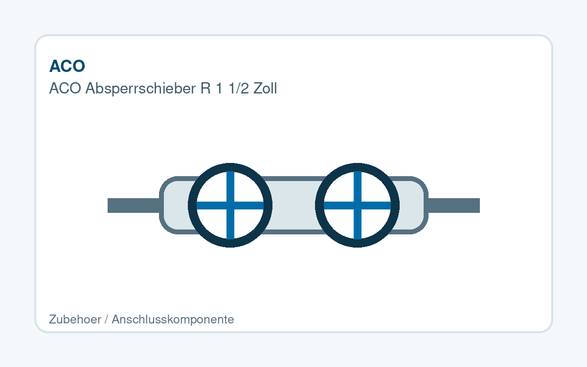 ACO Absperrschieber R 1 1/2 Zoll